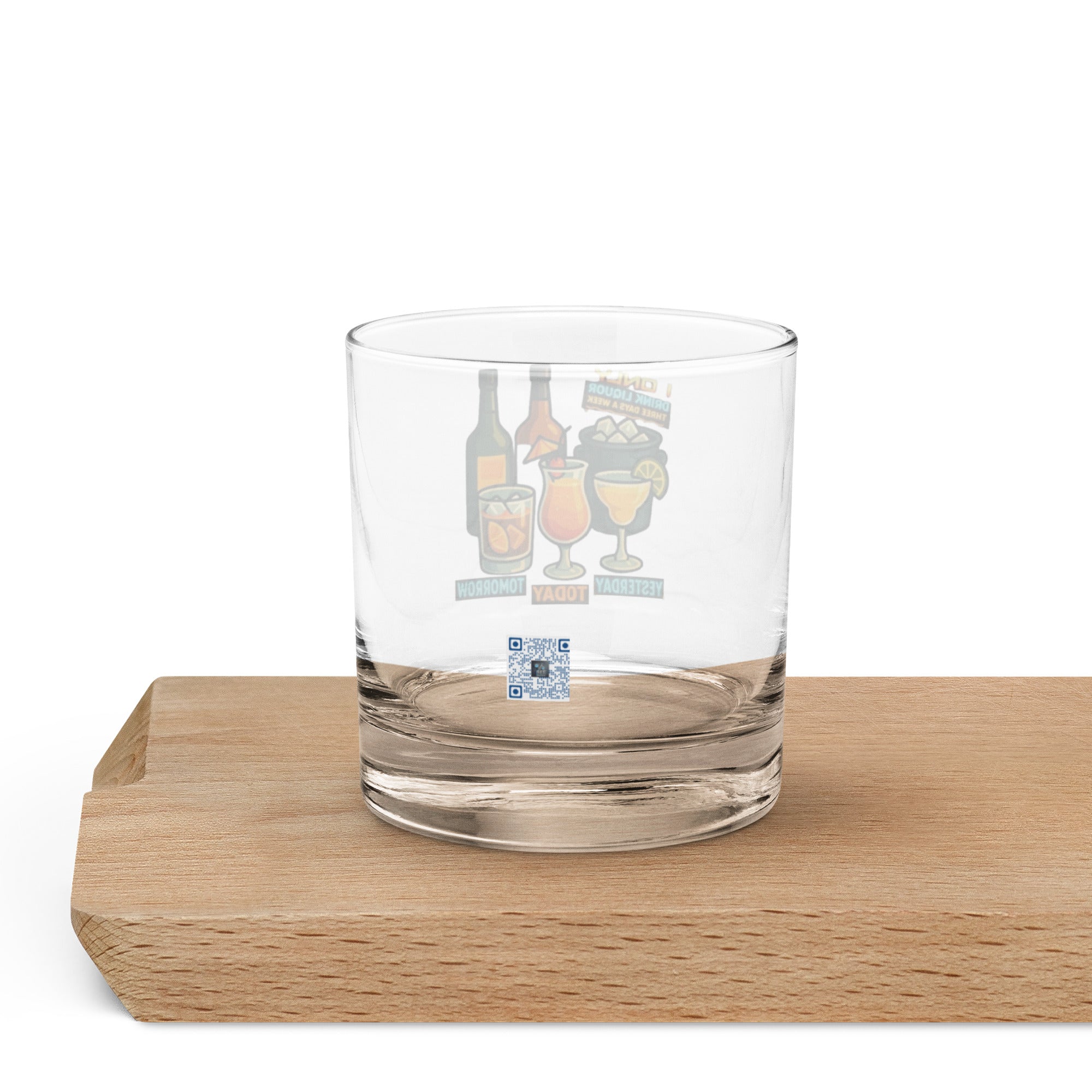 I Only Drink 3 Days a Week rocks glass novelty drinkware