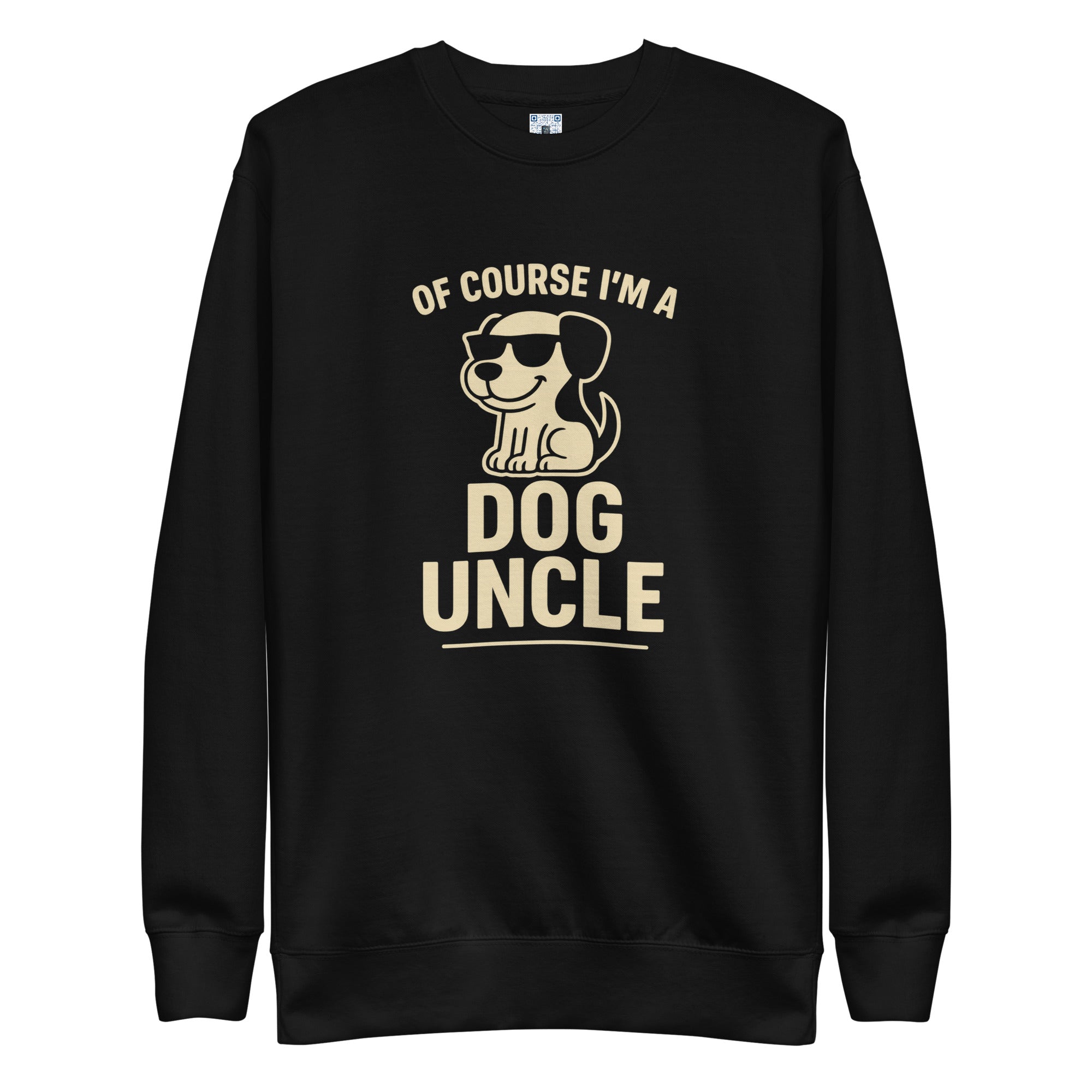 Dog Uncle sweatshirt with bold pet parent graphic on the front