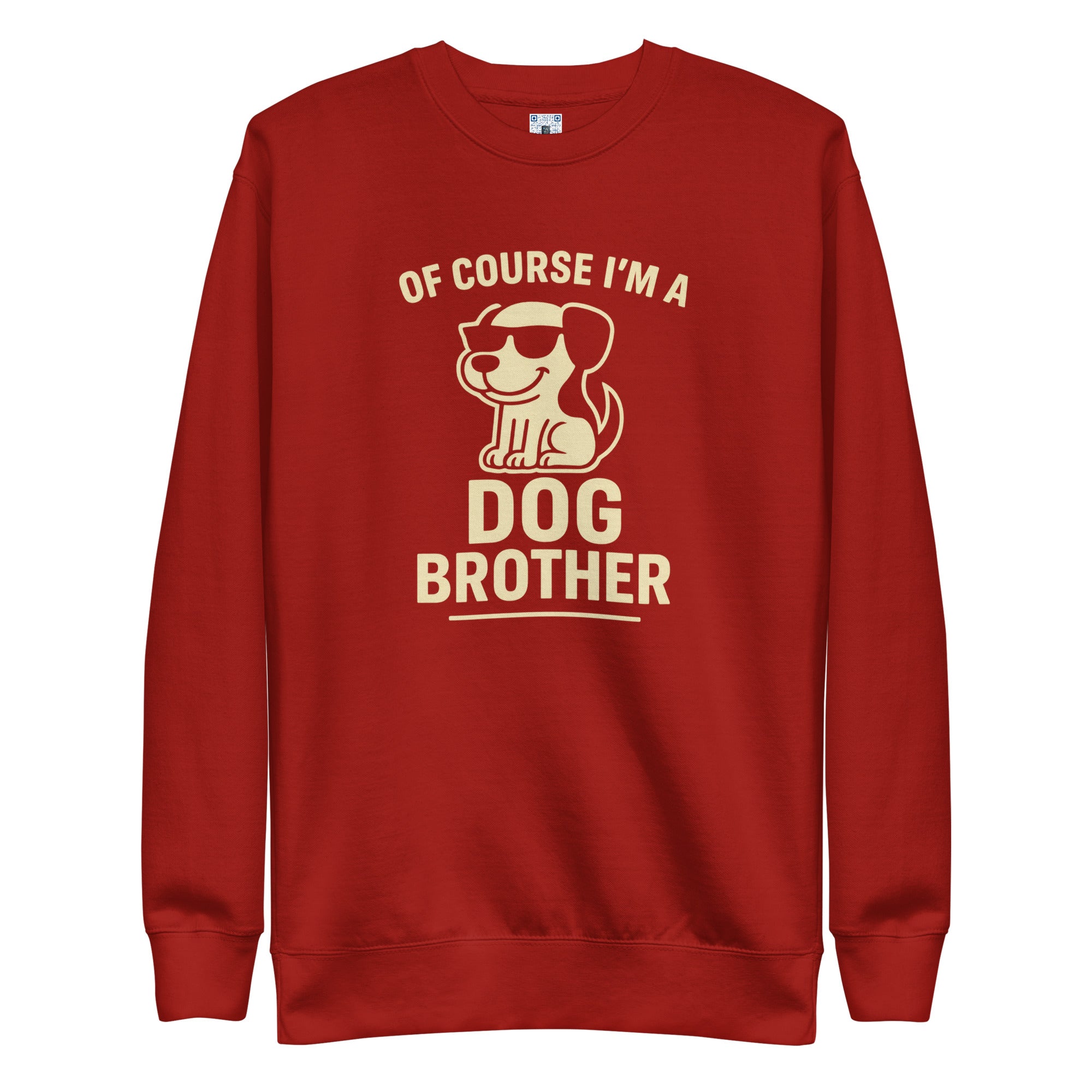 Dog Brother sweatshirt with bold pet parent graphic on the front