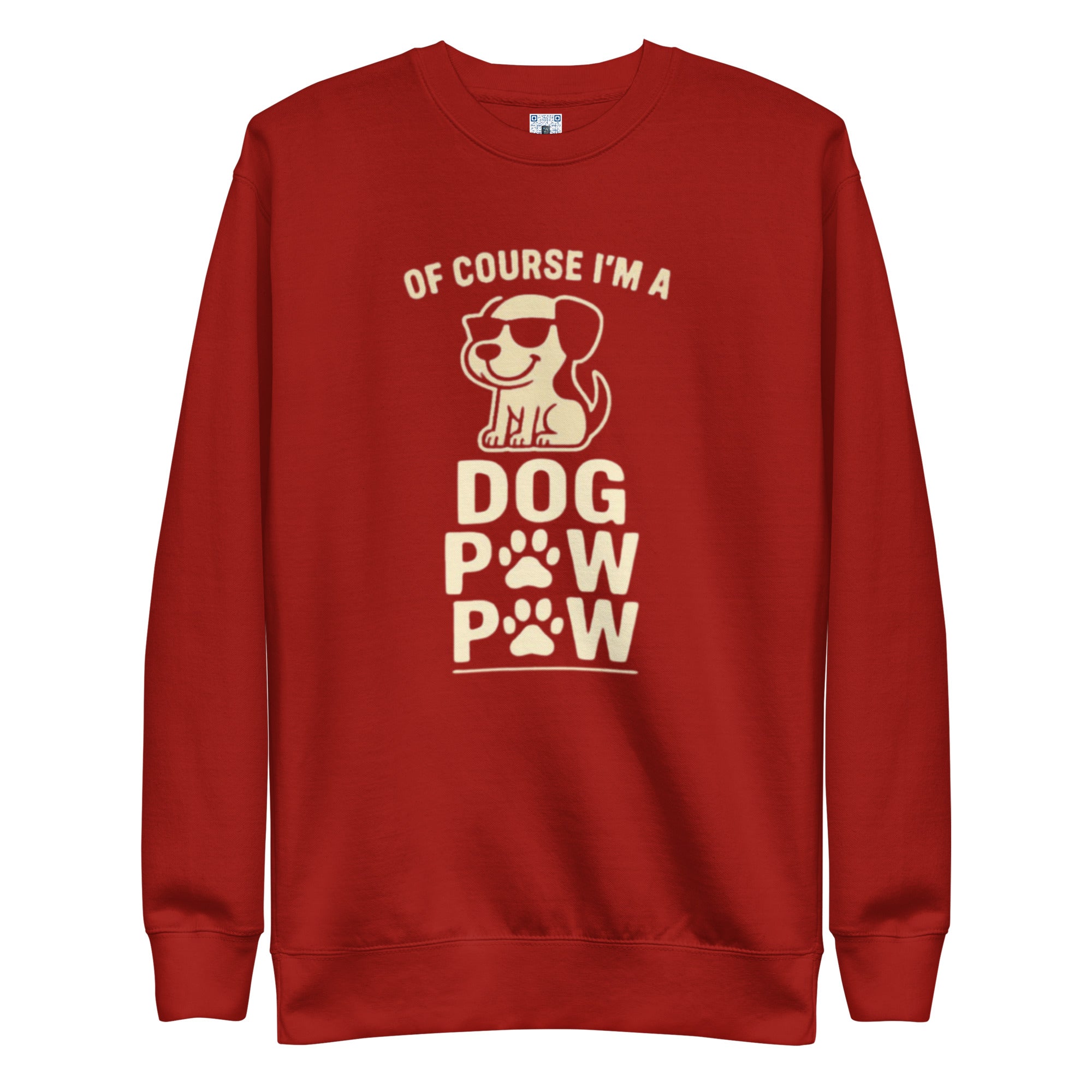 Dog Paw Paw sweatshirt with bold pet parent graphic on the front
