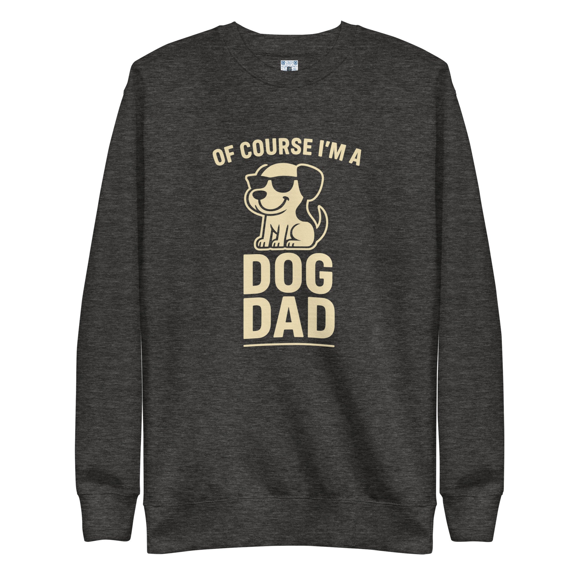 Dog Dad sweatshirt with bold pet parent graphic on the front