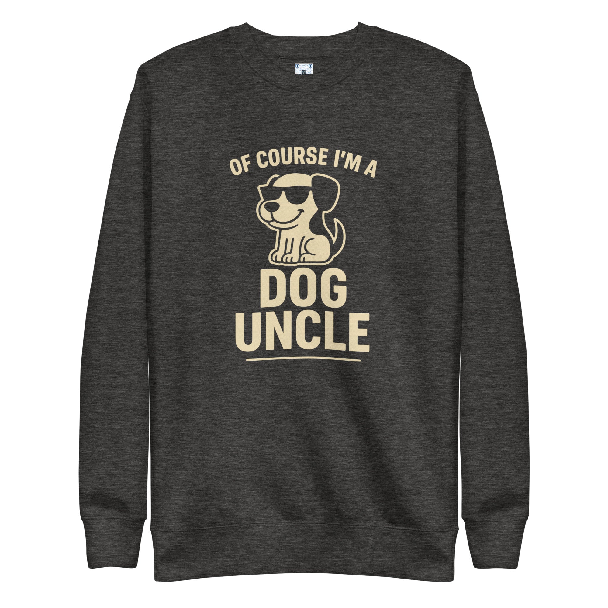 Dog Uncle sweatshirt with bold pet parent graphic on the front