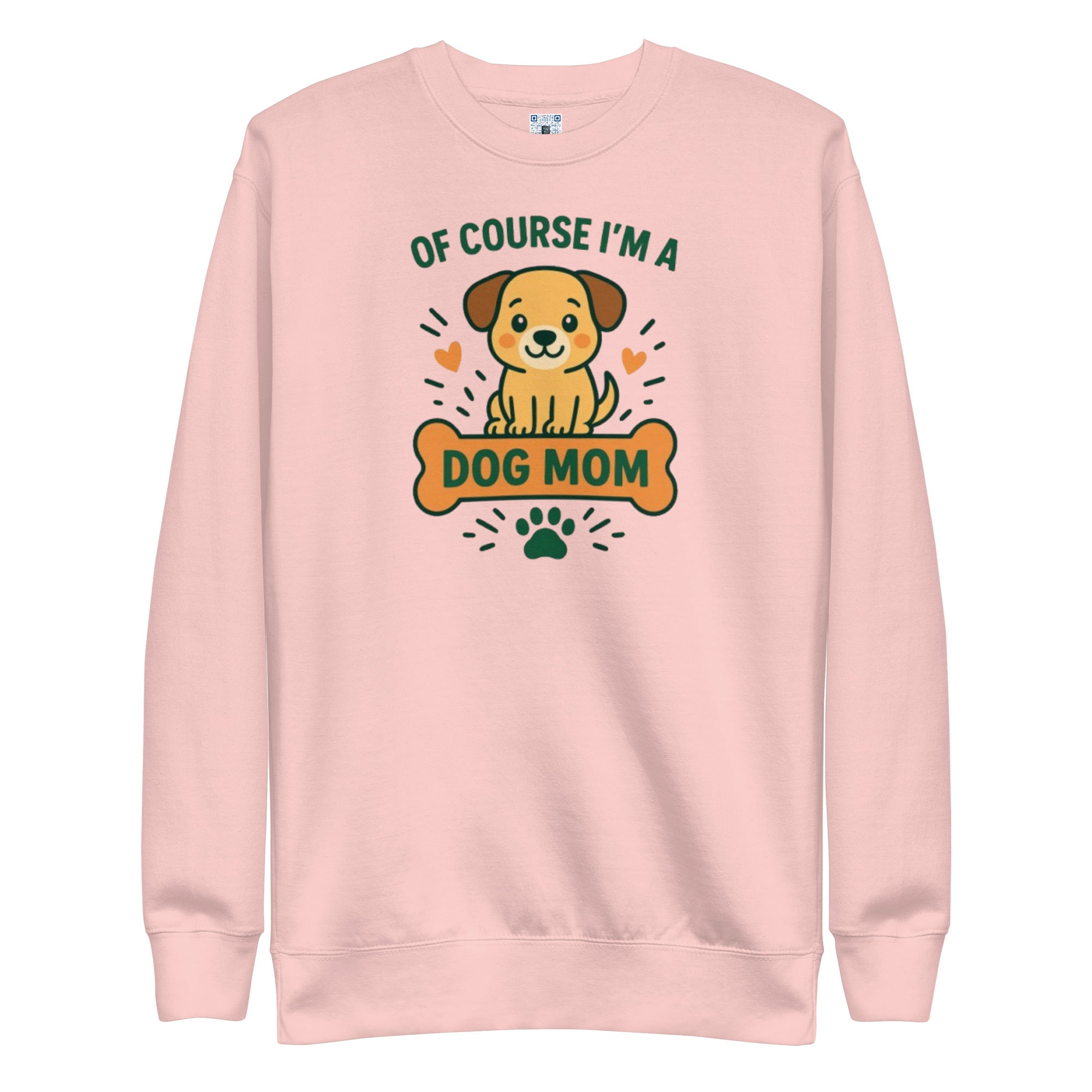 Dog Mom sweatshirt with bold pet parent graphic on the front