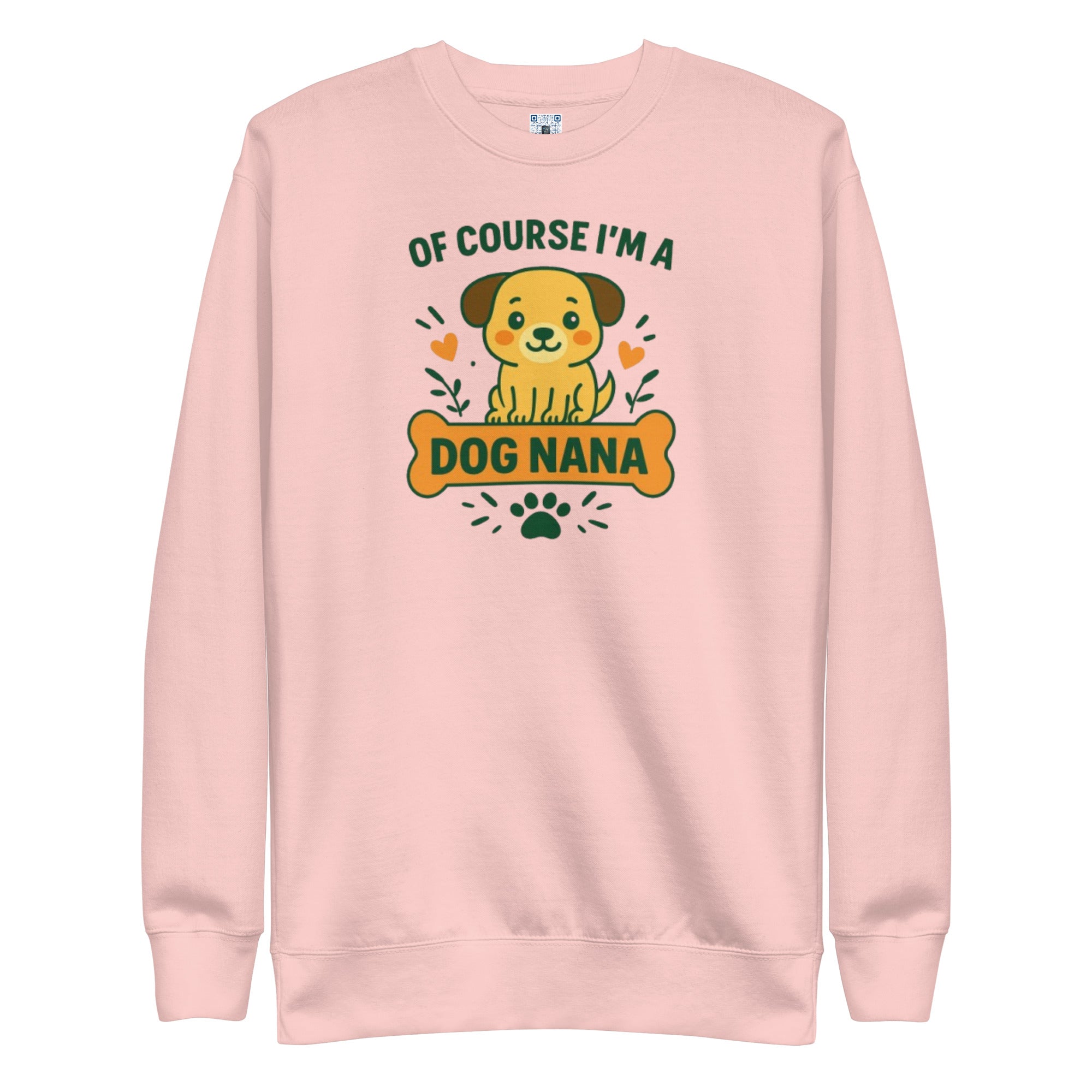 Dog Nana sweatshirt with bold pet parent graphic on the front