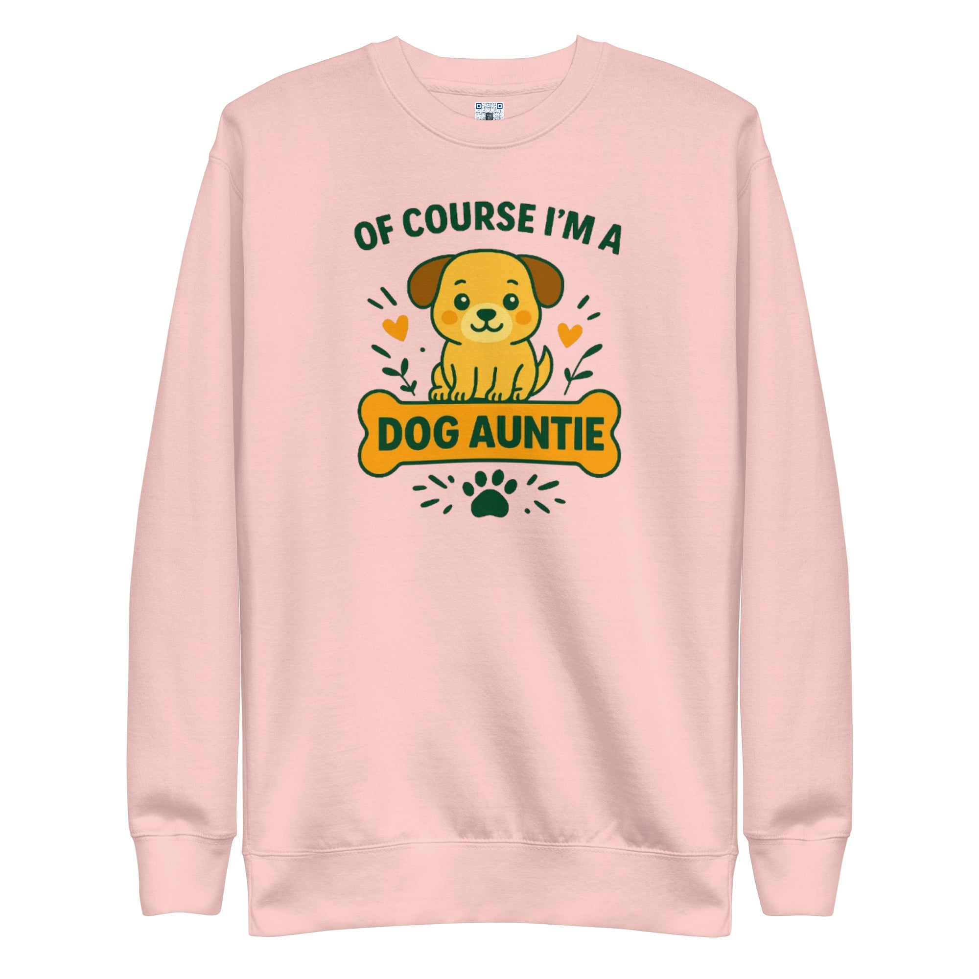 Dog Auntie sweatshirt with bold pet parent graphic on the front