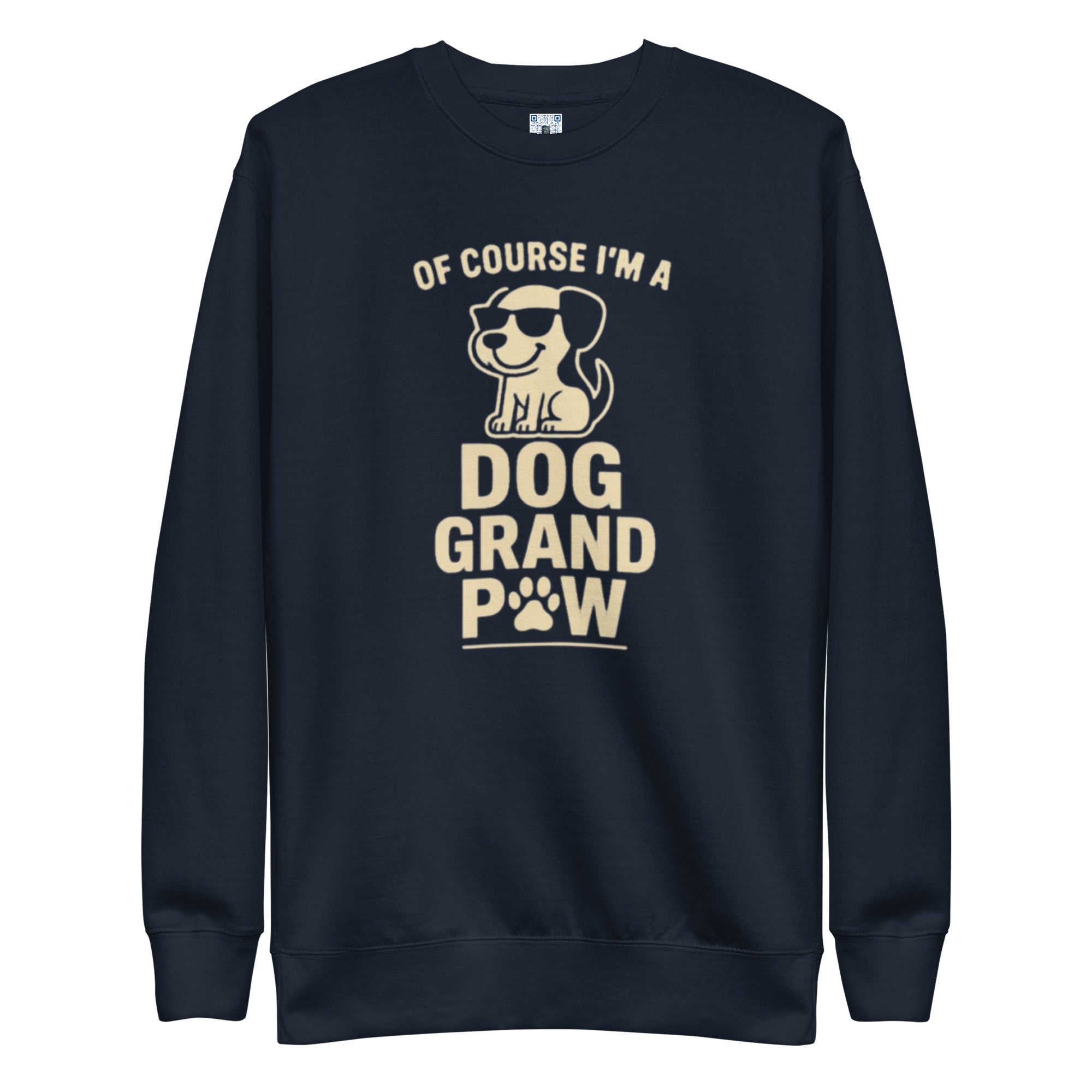 Dog Grand Paw sweatshirt with bold pet parent graphic on the front