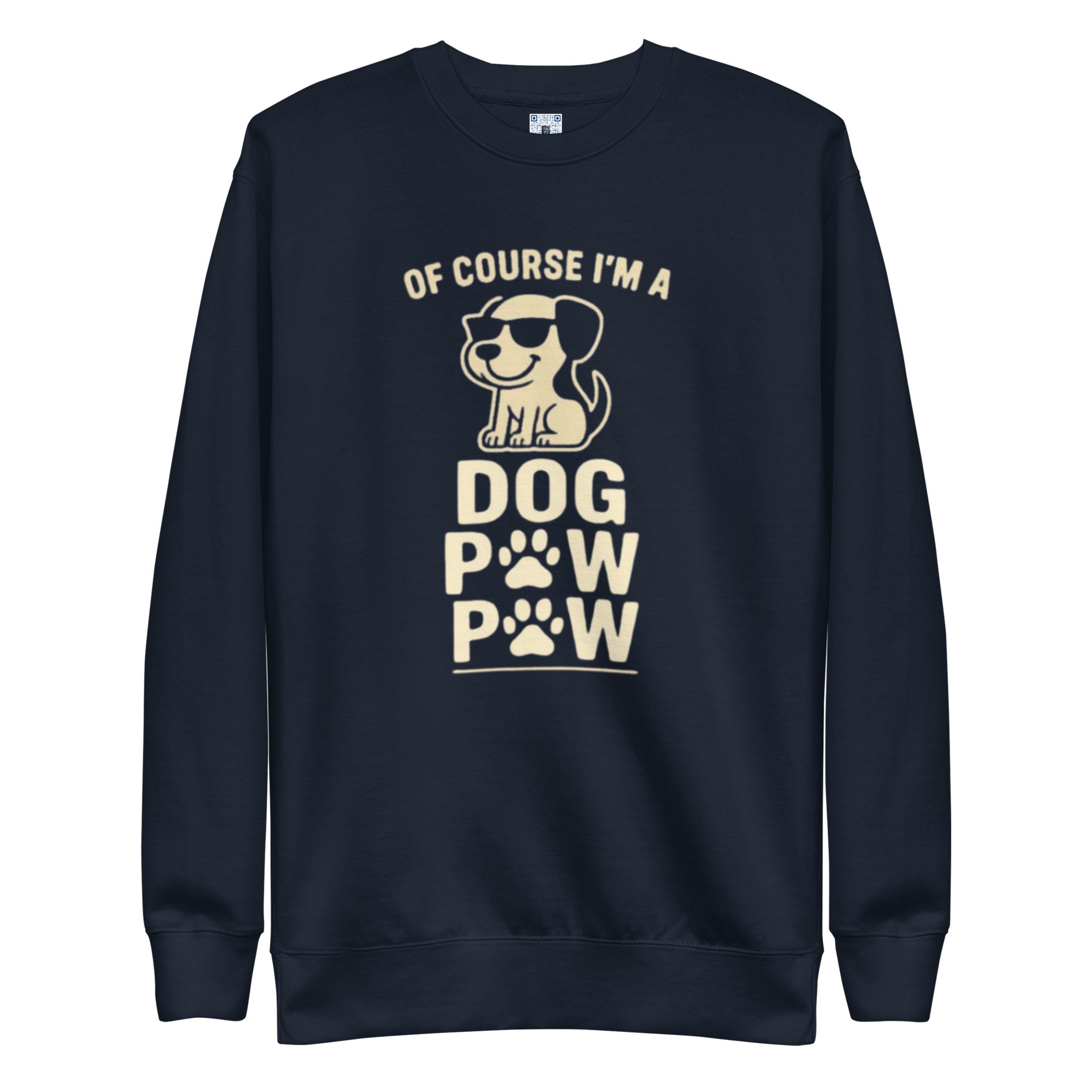 Dog Paw Paw sweatshirt with bold pet parent graphic on the front