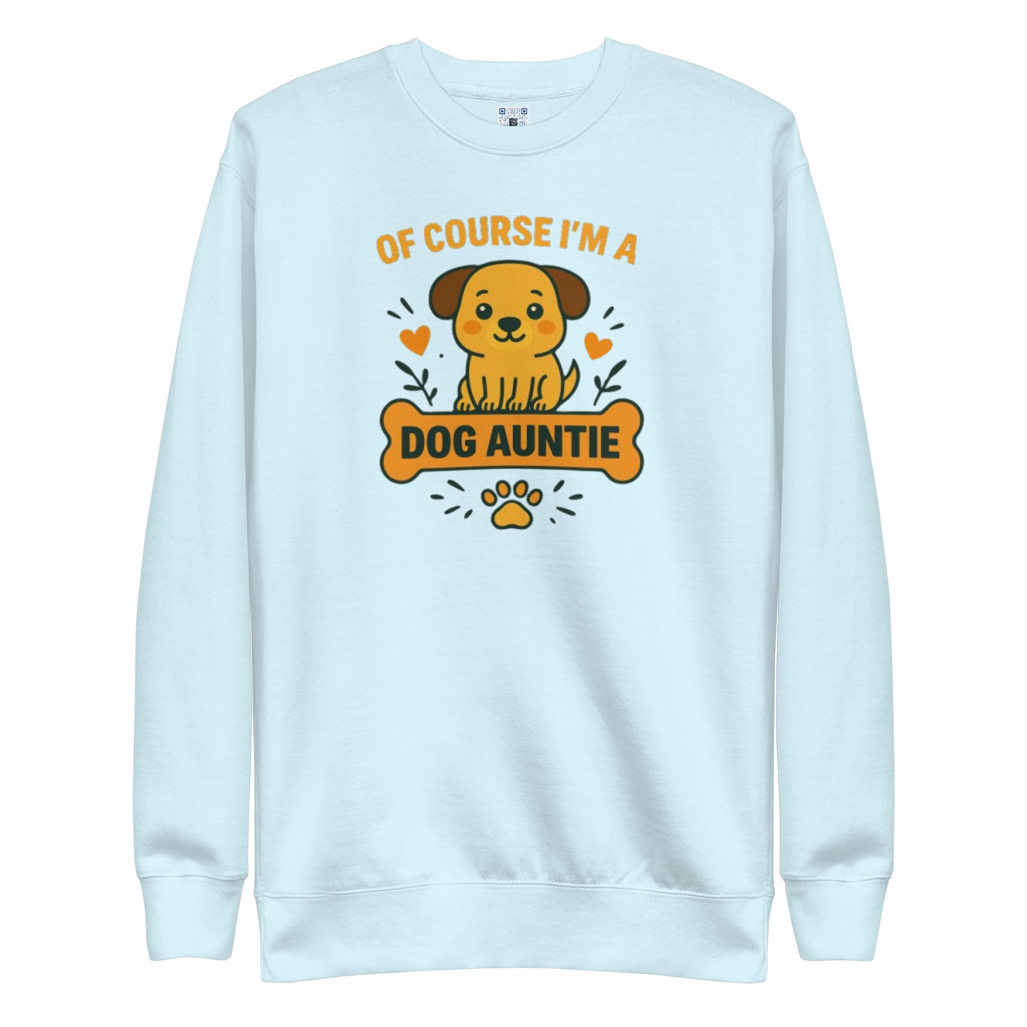 Dog Auntie sweatshirt with bold pet parent graphic on the front