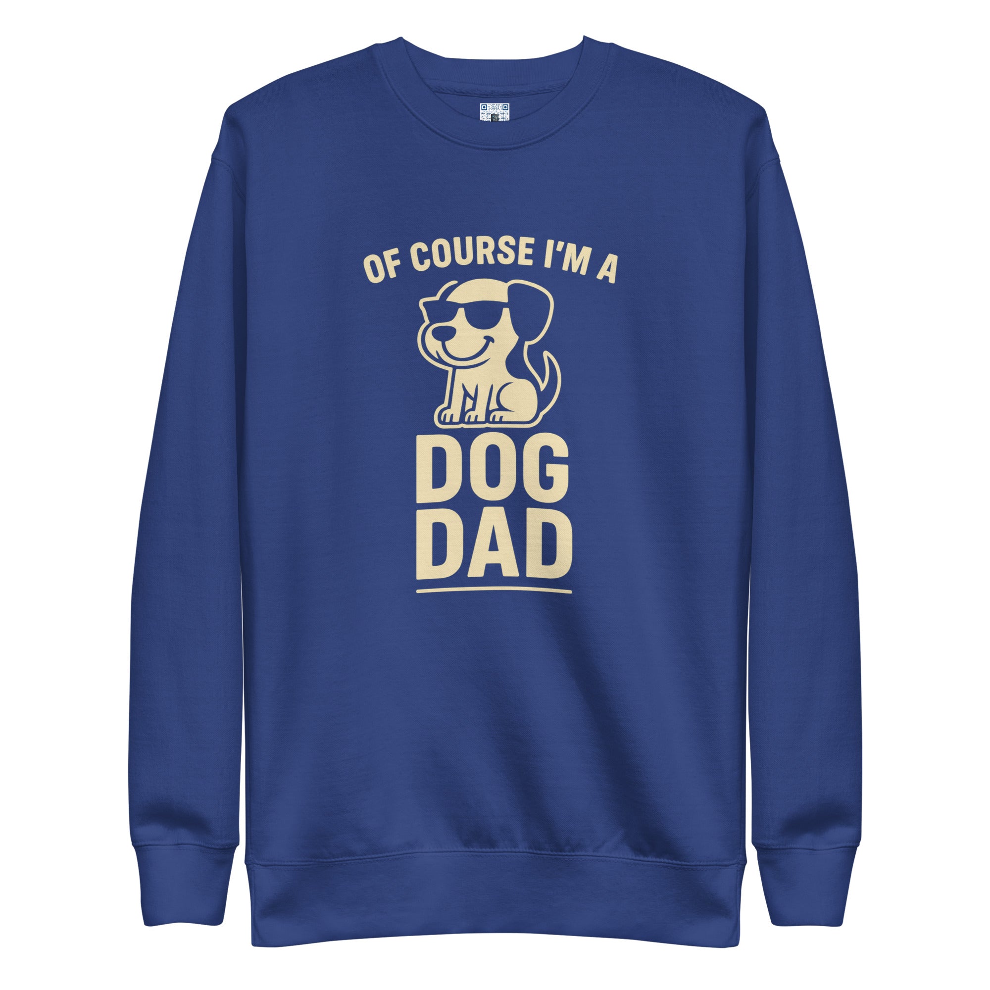 Dog Dad sweatshirt with bold pet parent graphic on the front