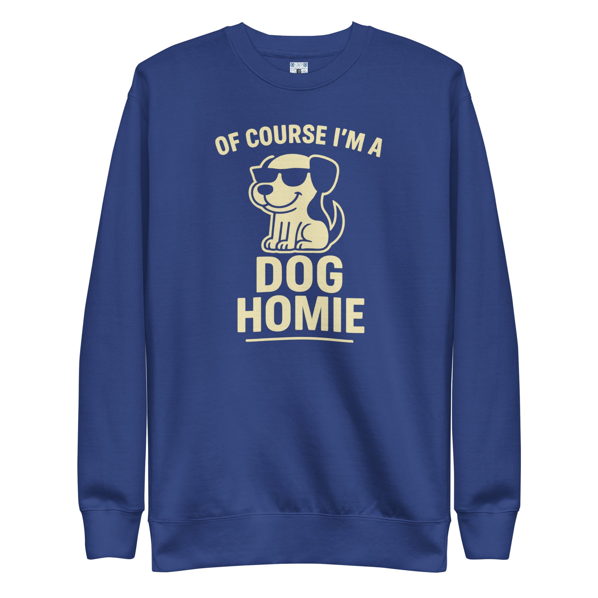 Dog Homie sweatshirt with bold pet parent graphic on the front