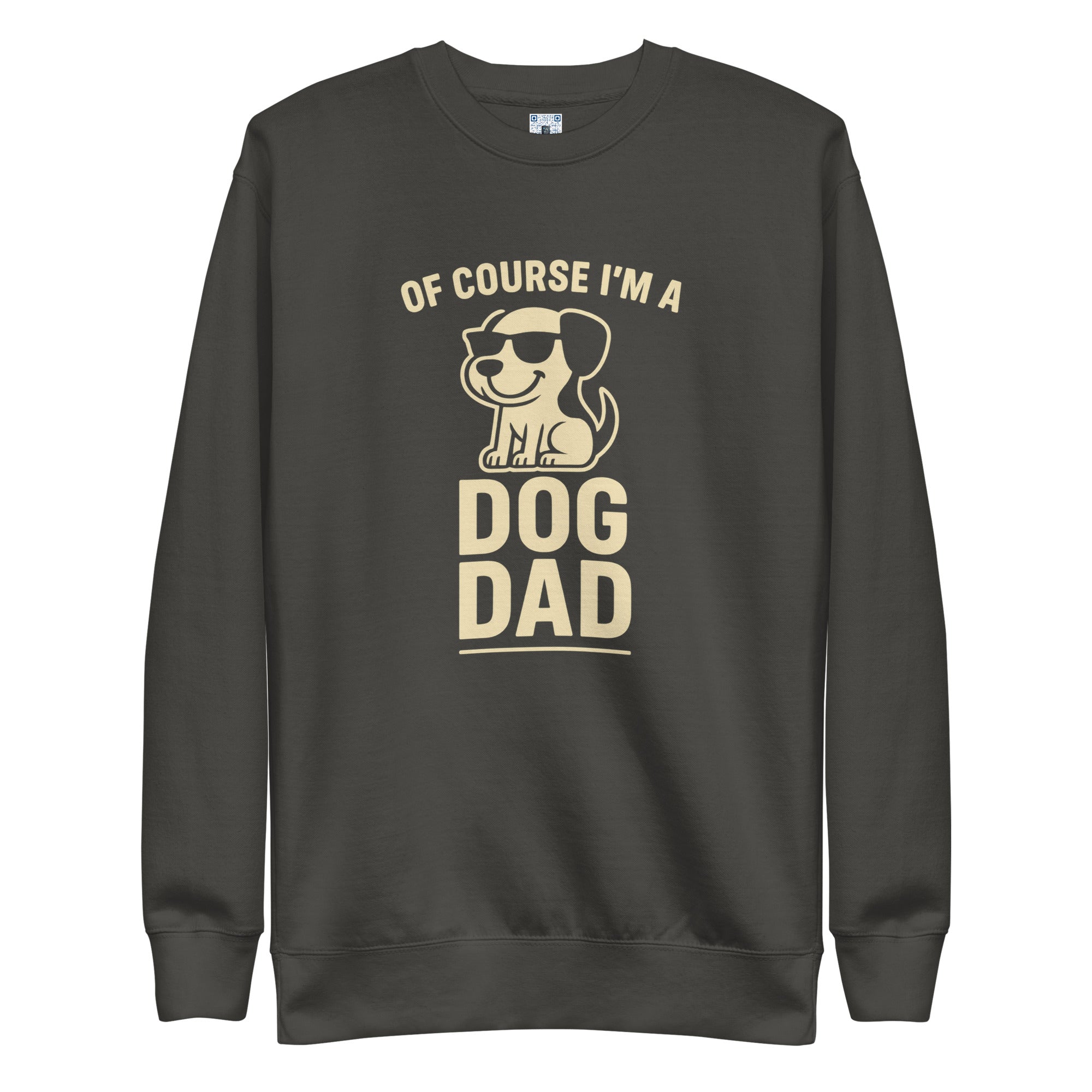 Dog Dad sweatshirt with bold pet parent graphic on the front