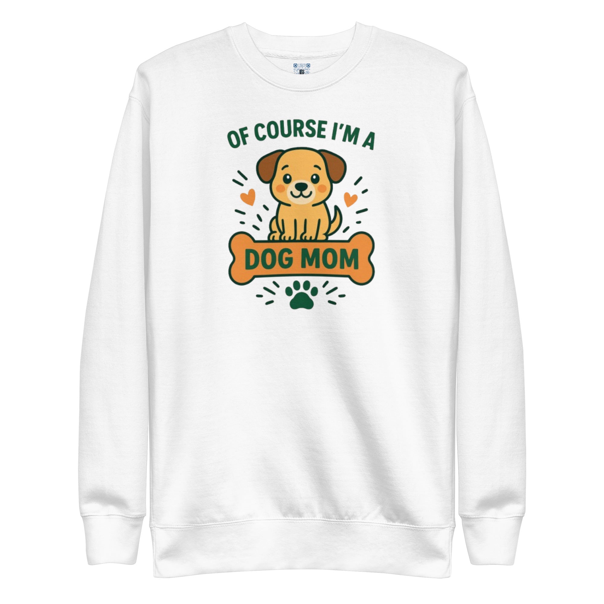 Dog Mom sweatshirt with bold pet parent graphic on the front