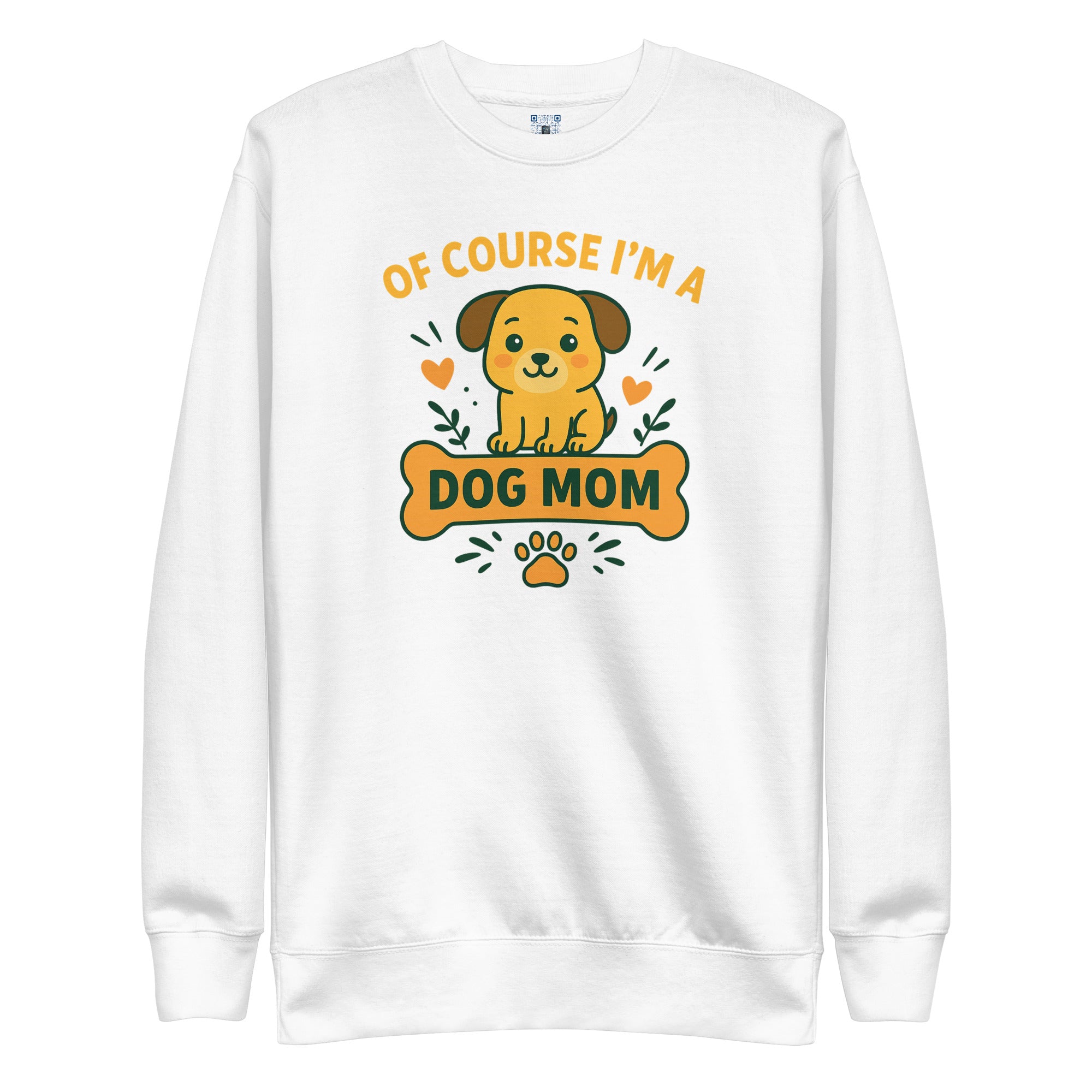 Dog Mom sweatshirt with bold pet parent graphic on the front