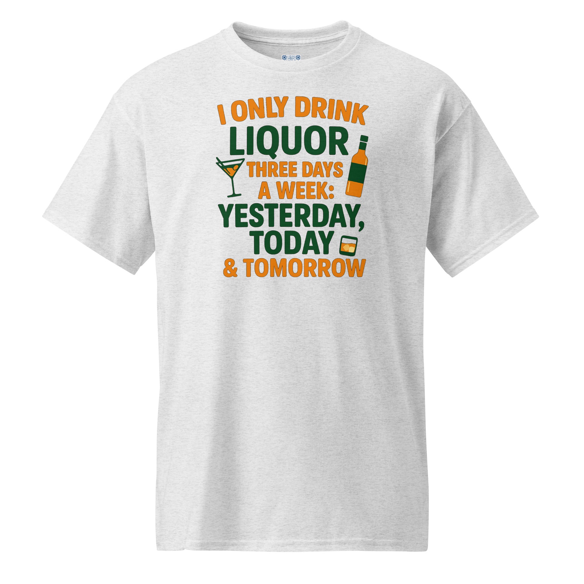 Graphic apparel featuring humorous “I Only Drink” slogan design