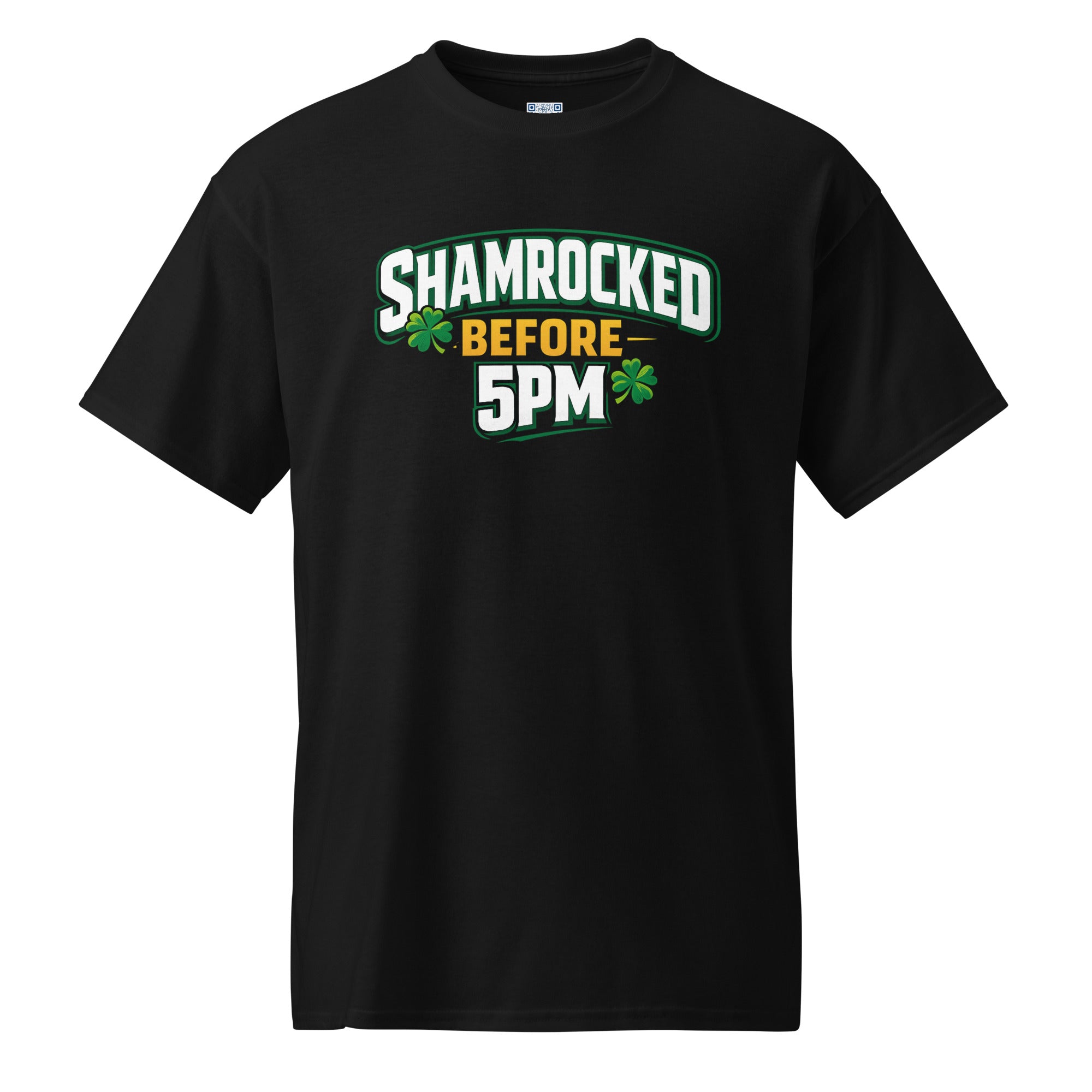 Shamrocked Before 5PM funny St Patrick’s Day t-shirt Irish drinking humor graphic tee.