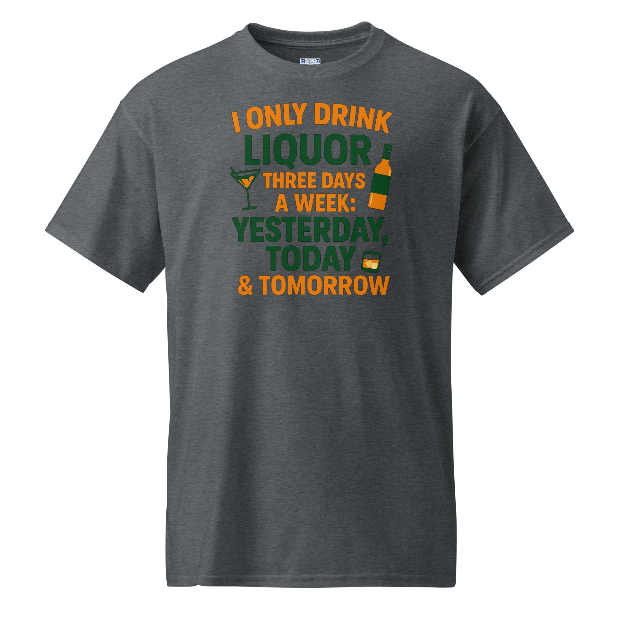 Graphic apparel featuring humorous “I Only Drink” slogan design