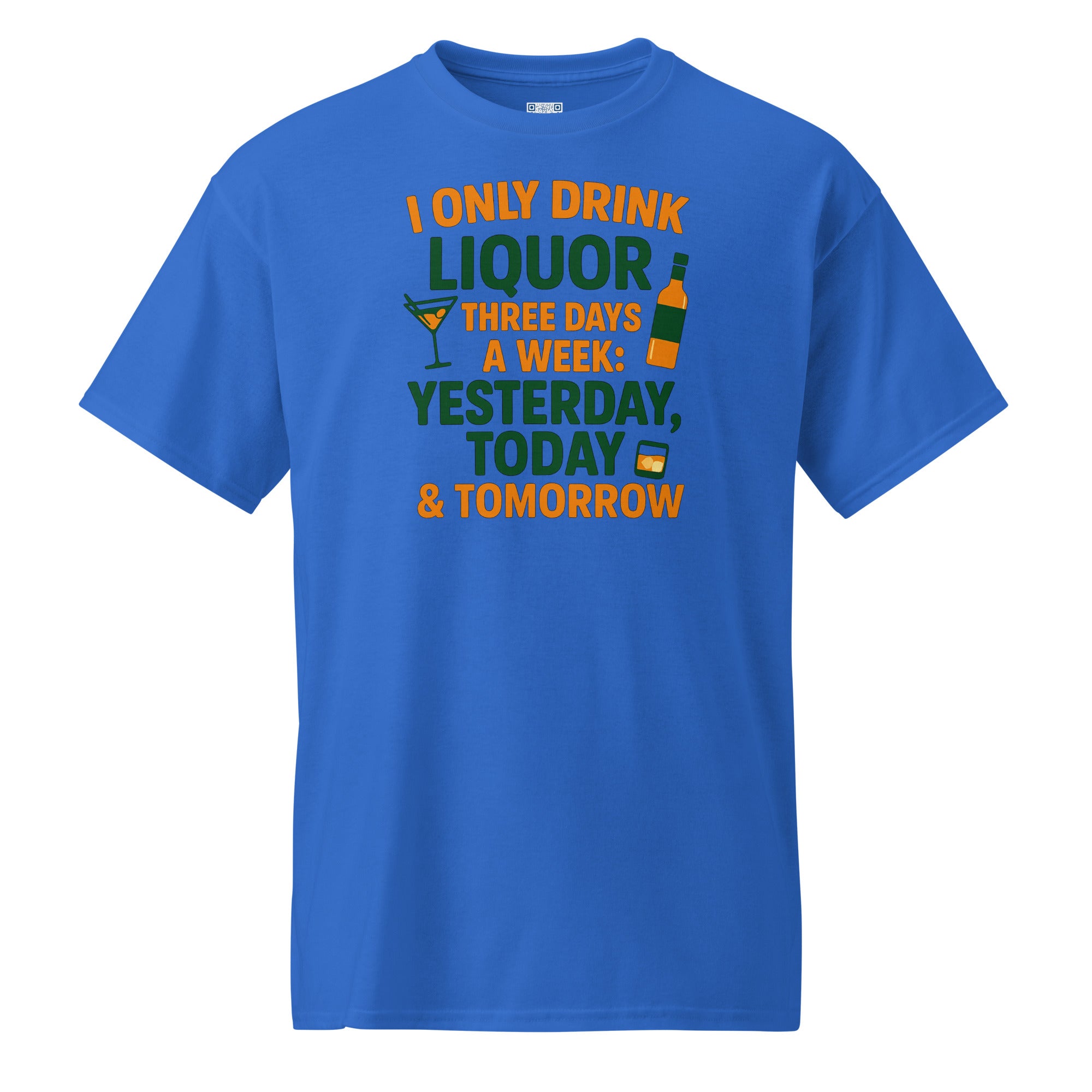 Graphic apparel featuring humorous “I Only Drink” slogan design