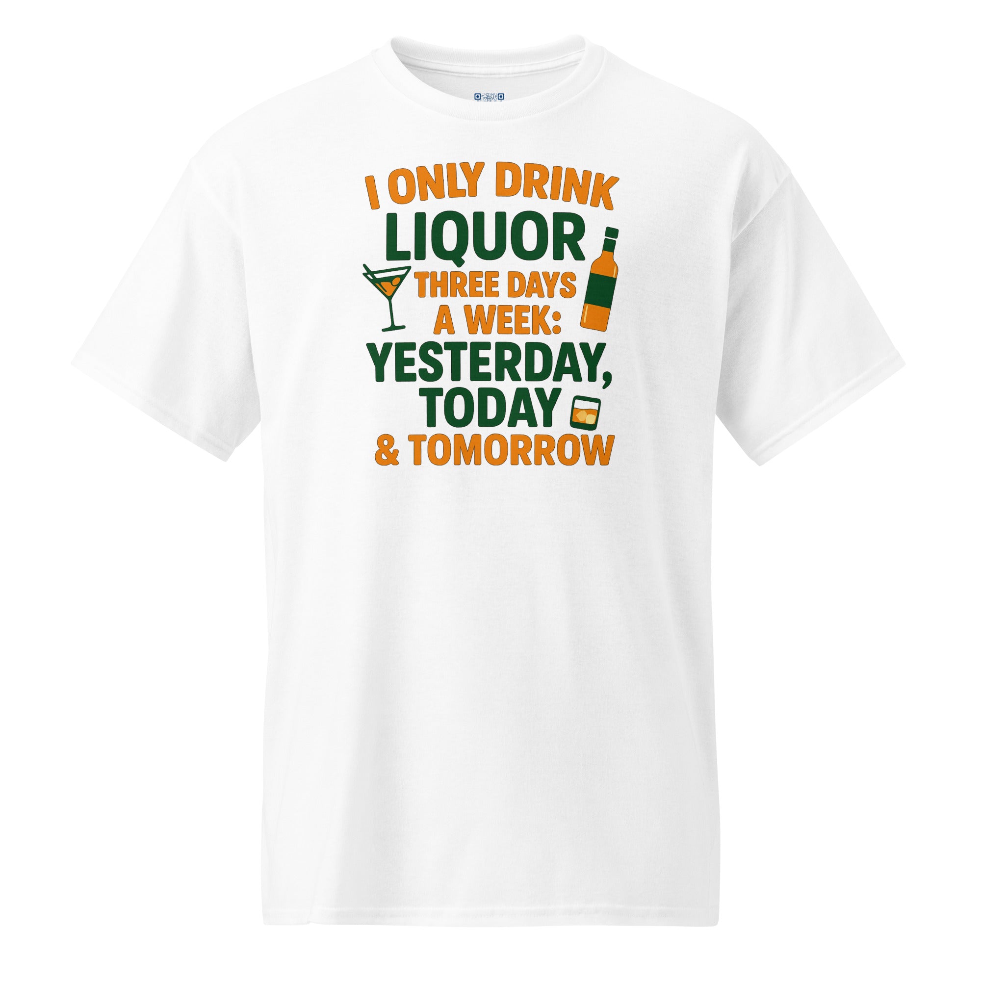 Graphic apparel featuring humorous “I Only Drink” slogan design
