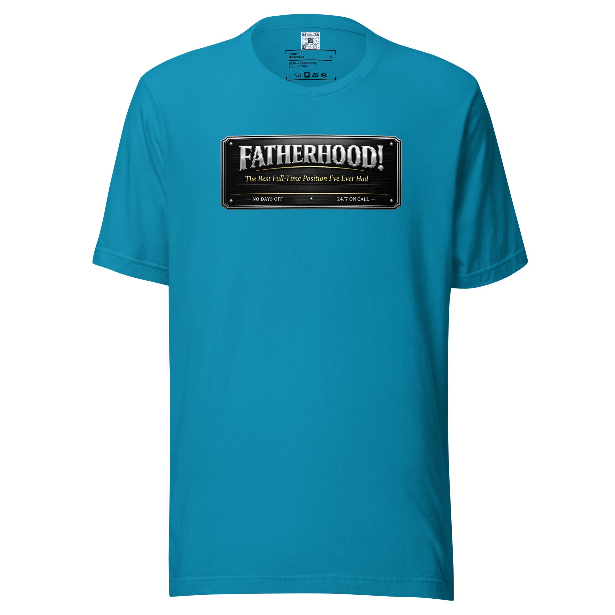 Fatherhood The Best Full-Time Position I've Ever Had graphic t-shirt featuring a bold Father's Day design celebrating dedicated dads, family, and fatherhood.