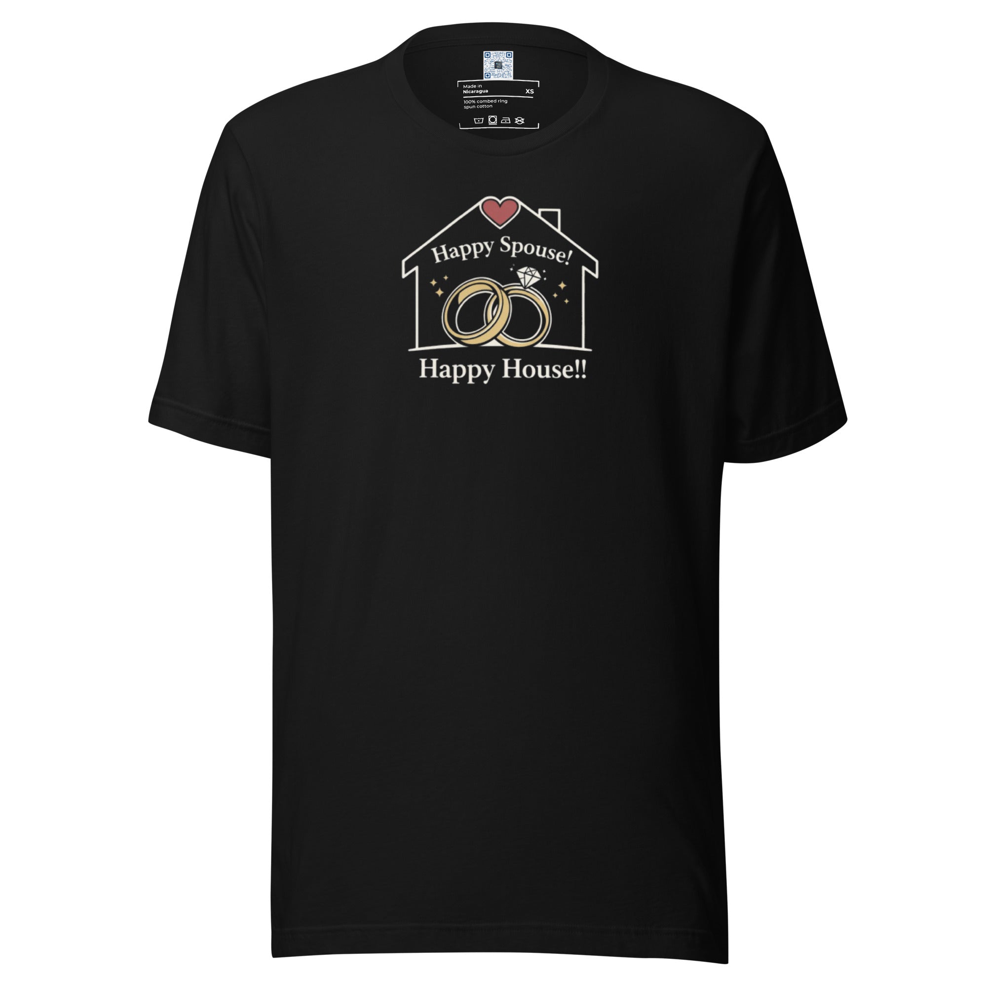 Happy Spouse Happy House t-shirt by Bee Original Designs, relationship and lifestyle statement.