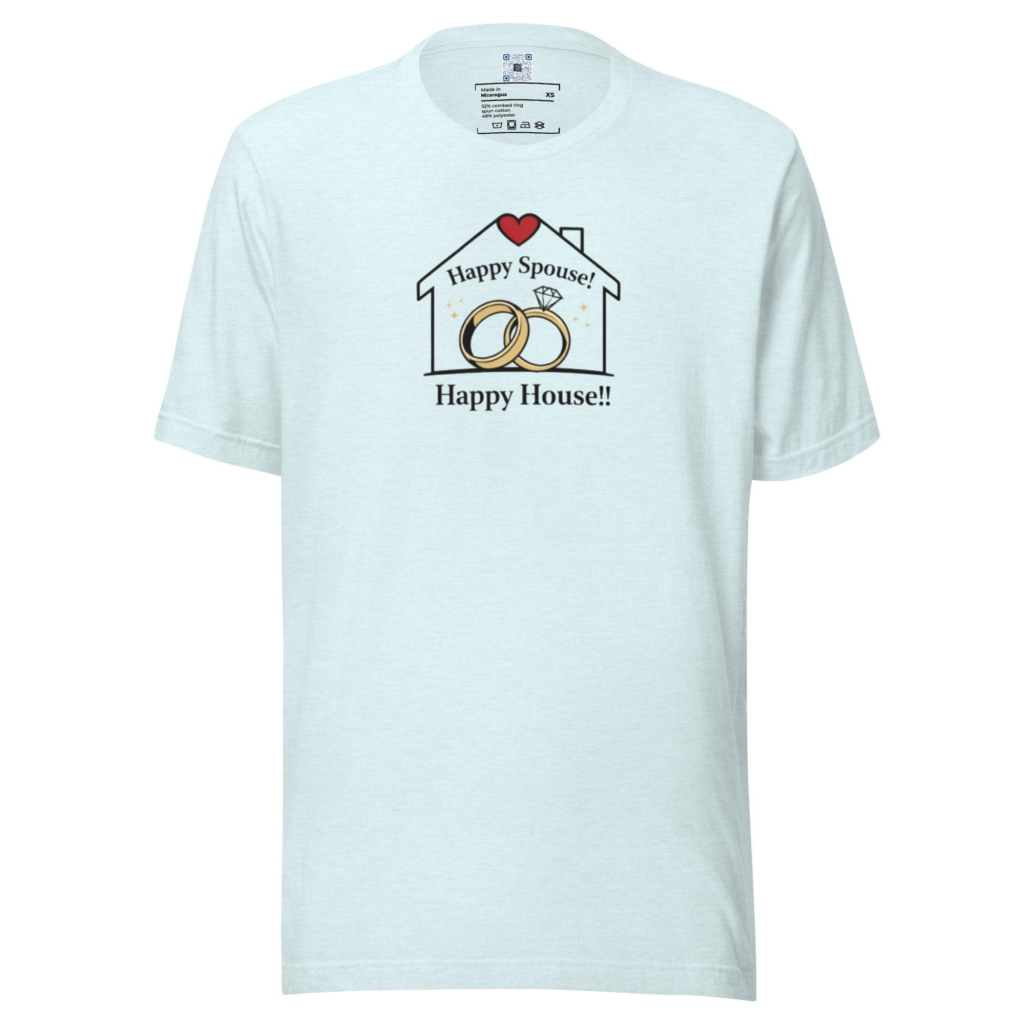 Happy Spouse Happy House t-shirt by Bee Original Designs, relationship and lifestyle statement.