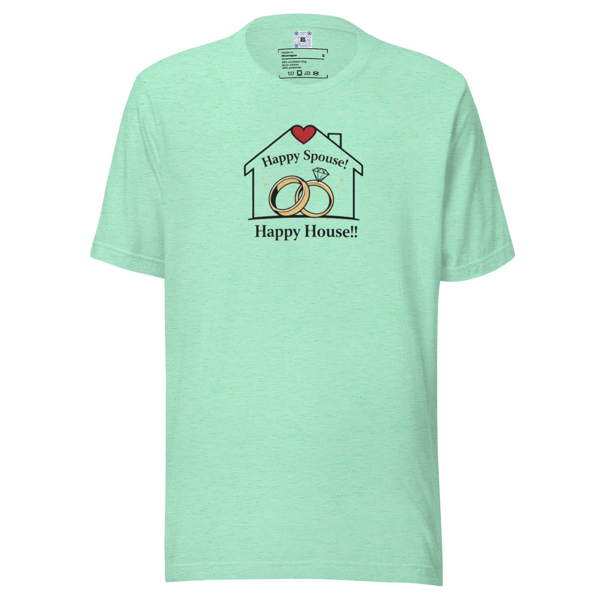 Happy Spouse Happy House t-shirt by Bee Original Designs, relationship and lifestyle statement.