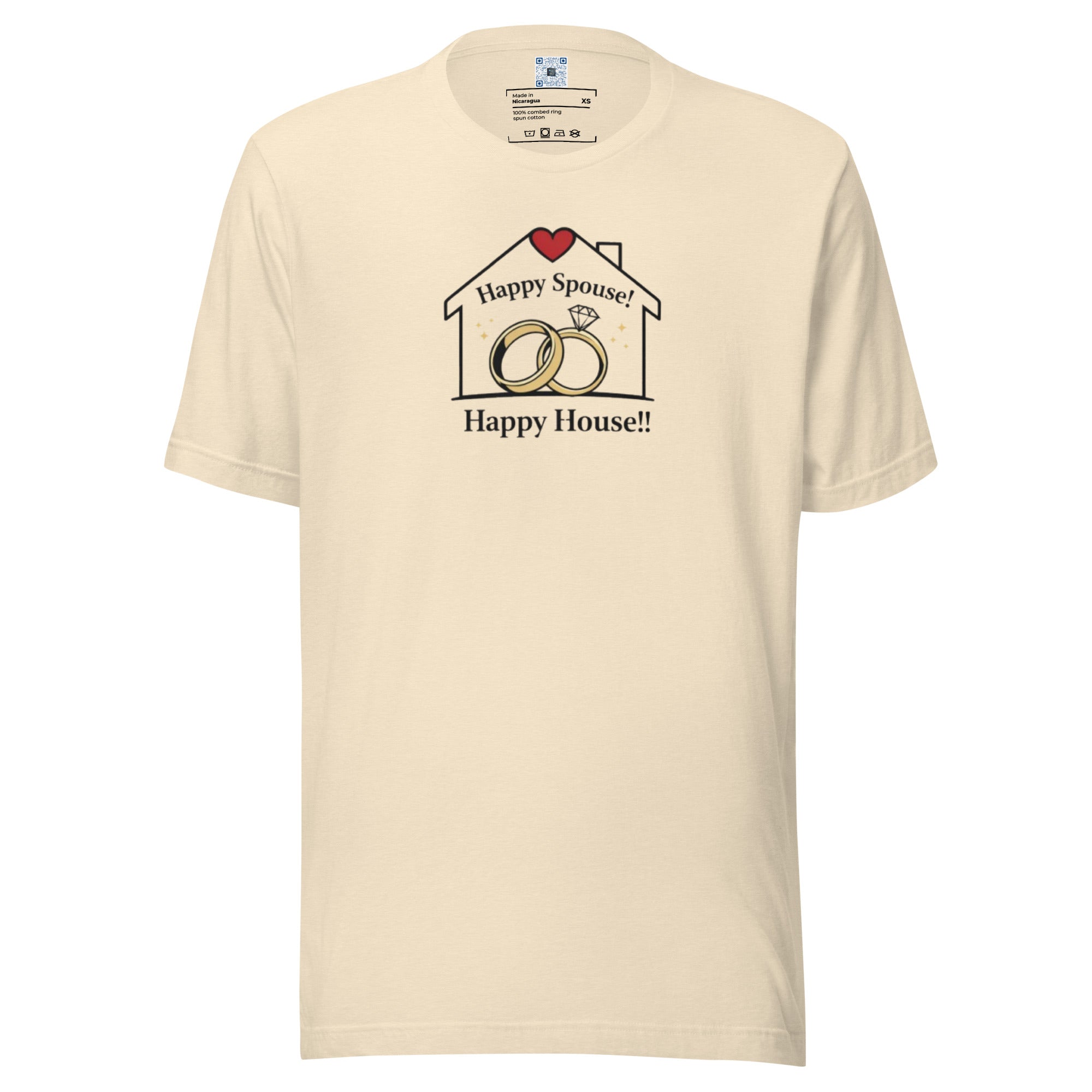 Happy Spouse Happy House t-shirt by Bee Original Designs, relationship and lifestyle statement.