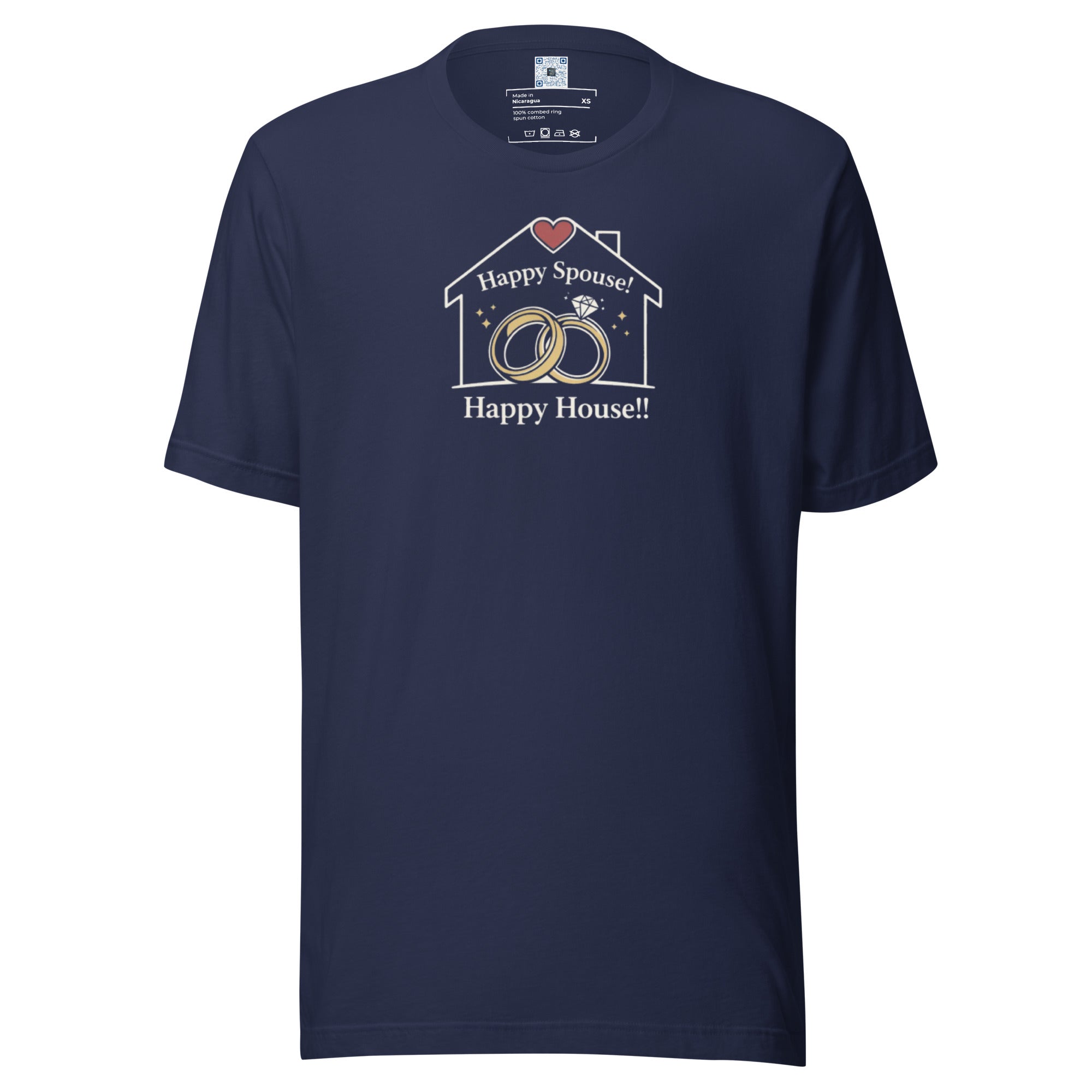 Happy Spouse Happy House t-shirt by Bee Original Designs, relationship and lifestyle statement.