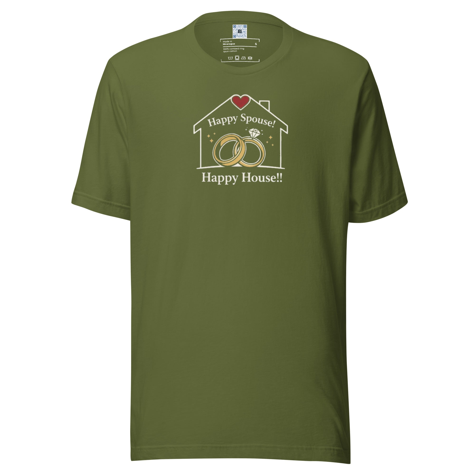 Happy Spouse Happy House t-shirt by Bee Original Designs, relationship and lifestyle statement.