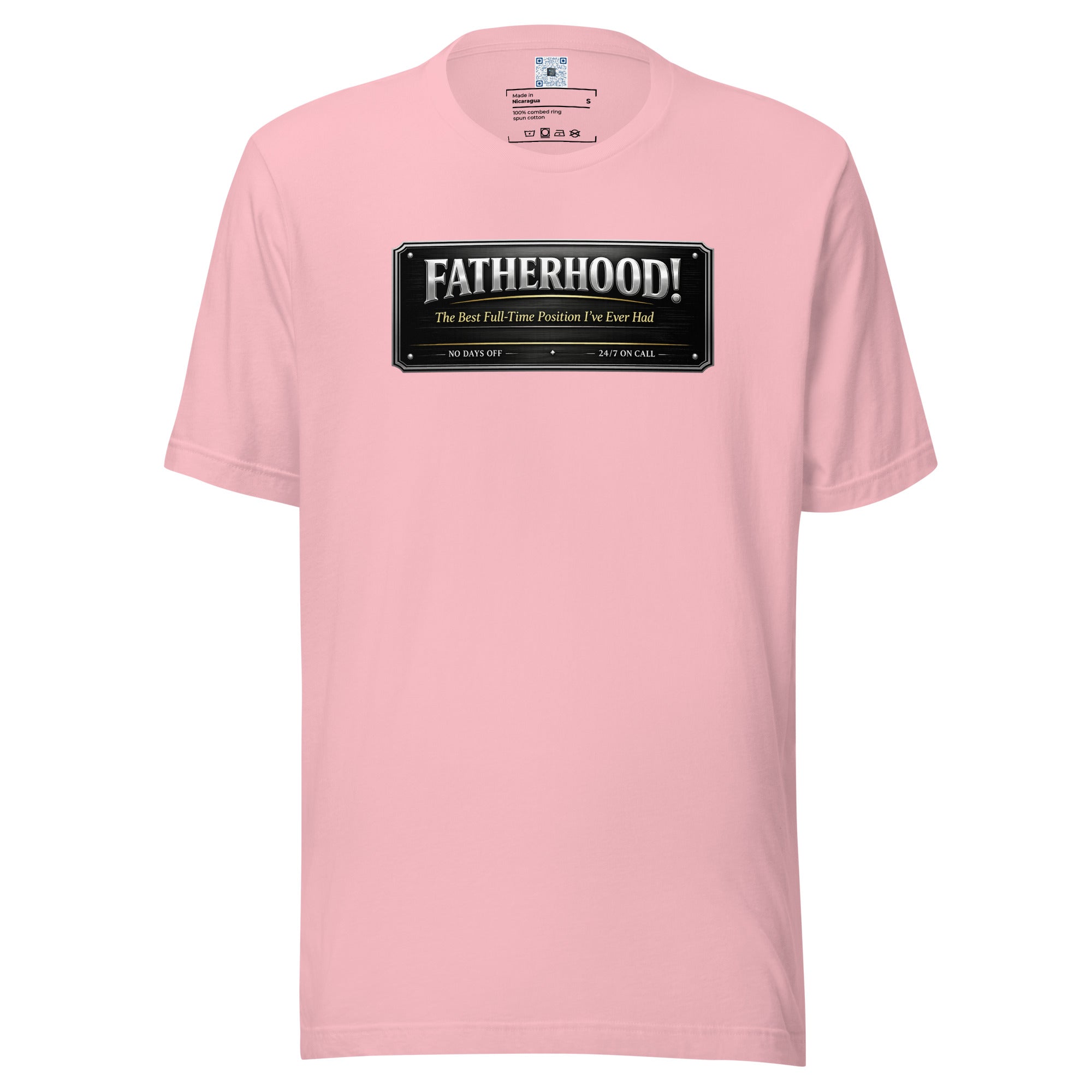 Fatherhood The Best Full-Time Position I've Ever Had graphic t-shirt featuring a bold Father's Day design celebrating dedicated dads, family, and fatherhood.