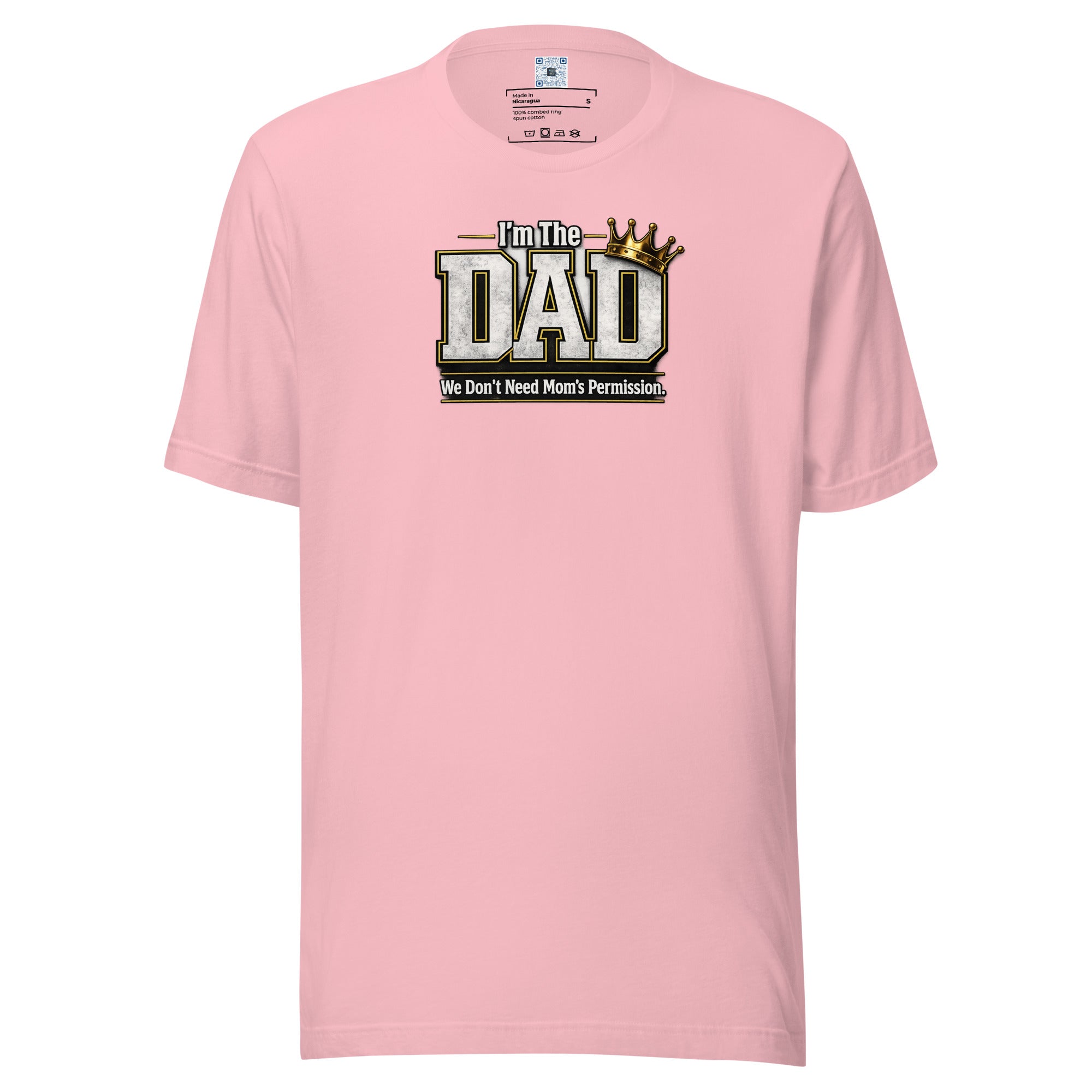Dads Don't Need Permission graphic t-shirt featuring a bold Father's Day design celebrating confident dads, family leadership, and fatherhood with humor.