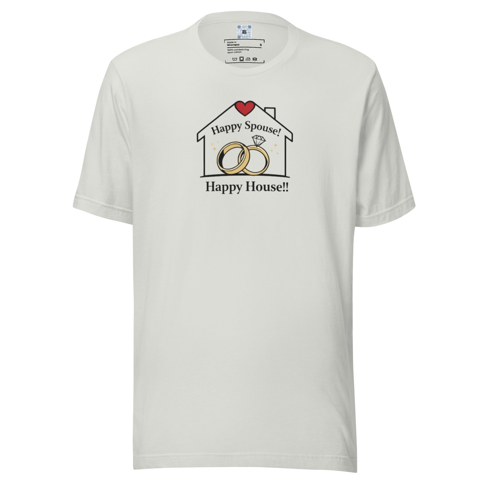 Happy Spouse Happy House t-shirt by Bee Original Designs, relationship and lifestyle statement.