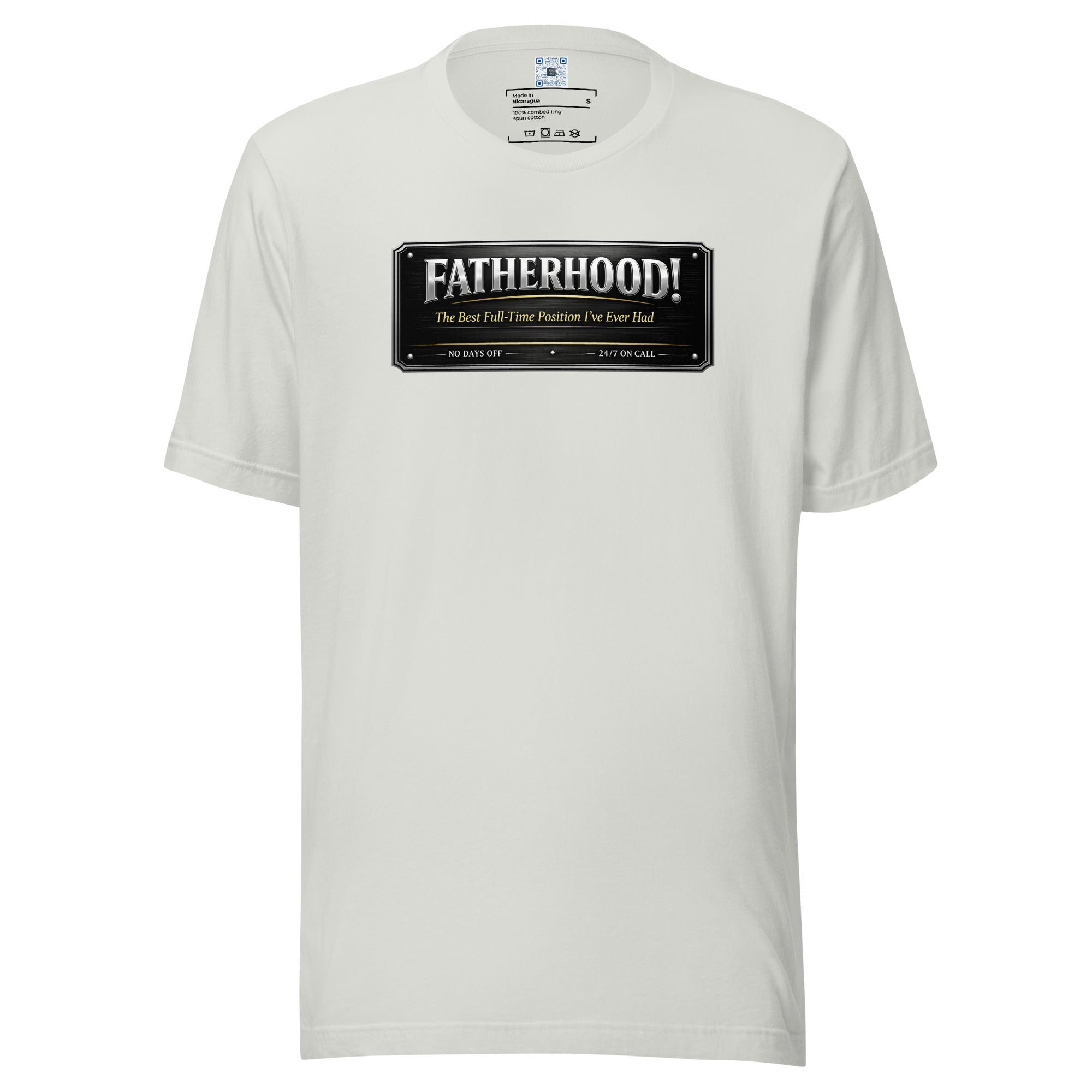 Fatherhood The Best Full-Time Position I've Ever Had graphic t-shirt featuring a bold Father's Day design celebrating dedicated dads, family, and fatherhood.