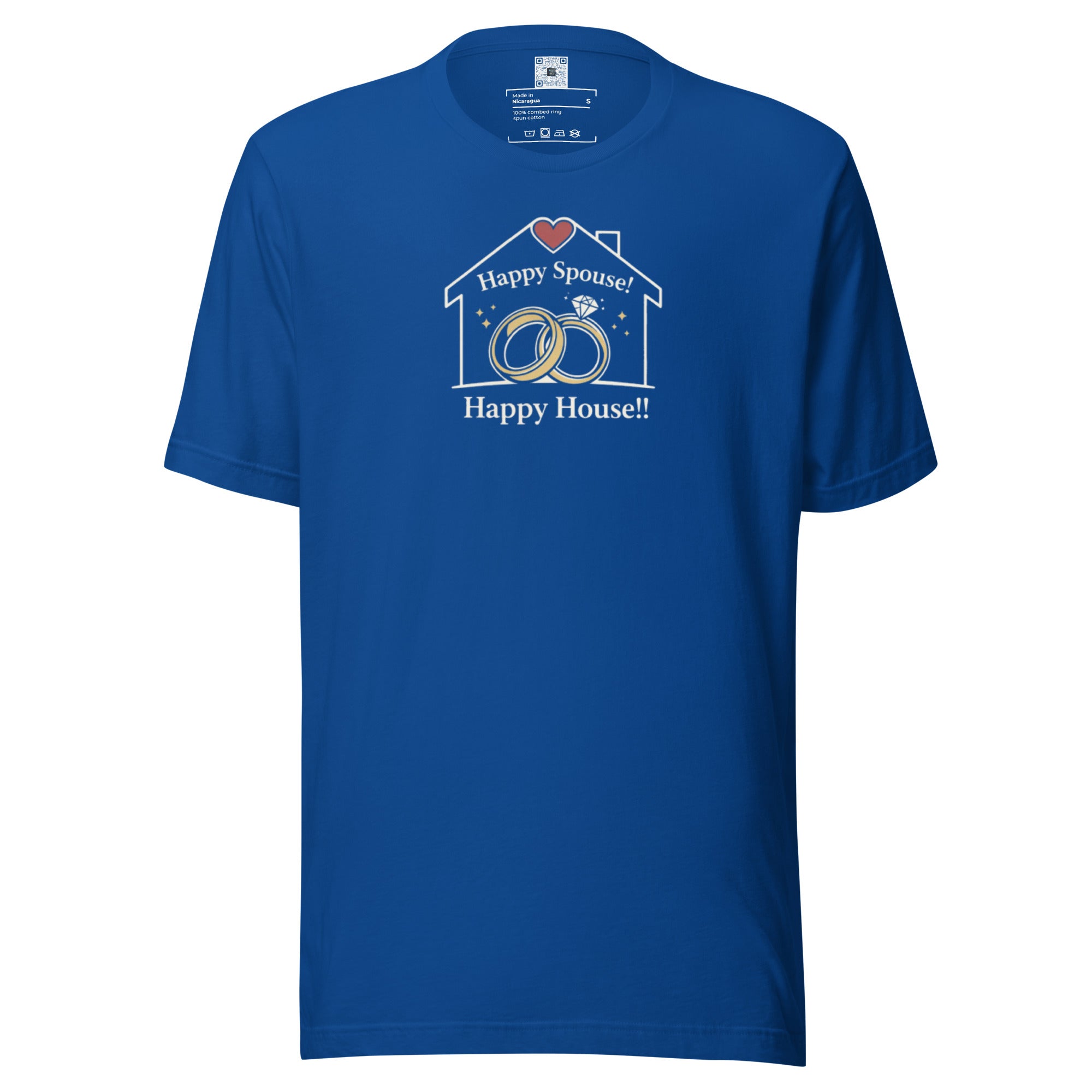 Happy Spouse Happy House t-shirt by Bee Original Designs, relationship and lifestyle statement.