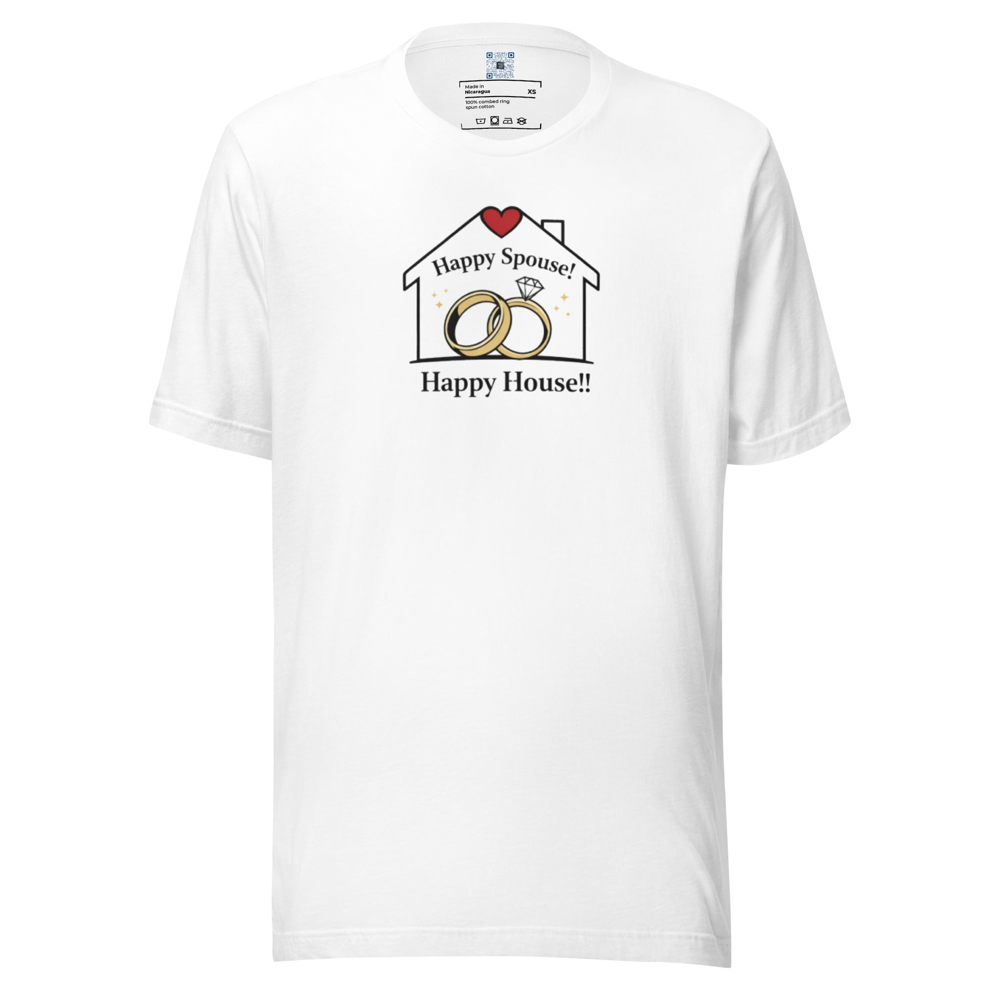 Happy Spouse Happy House t-shirt by Bee Original Designs, relationship and lifestyle statement.