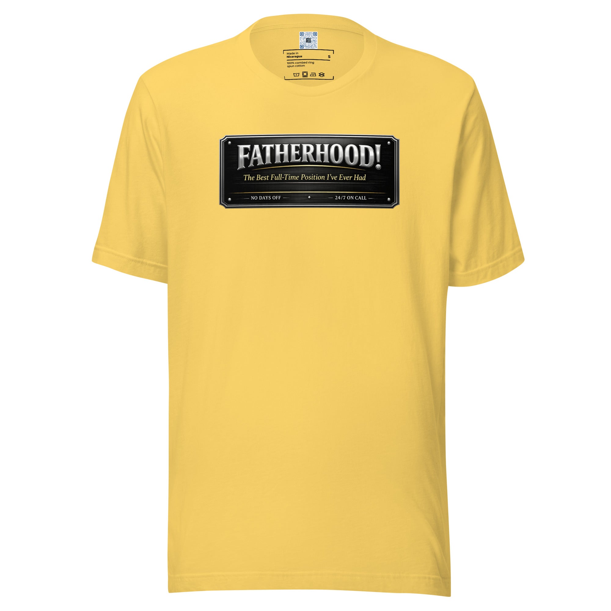 Fatherhood The Best Full-Time Position I've Ever Had graphic t-shirt featuring a bold Father's Day design celebrating dedicated dads, family, and fatherhood.