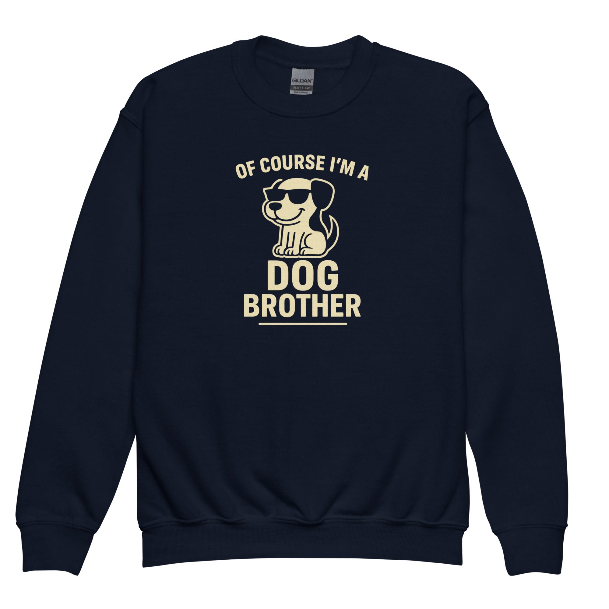 Dog Brother sweatshirt with bold pet parent graphic on the front